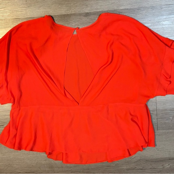 ASOS Vibrant Red Ruffle Blouse - Picture 5 of 5